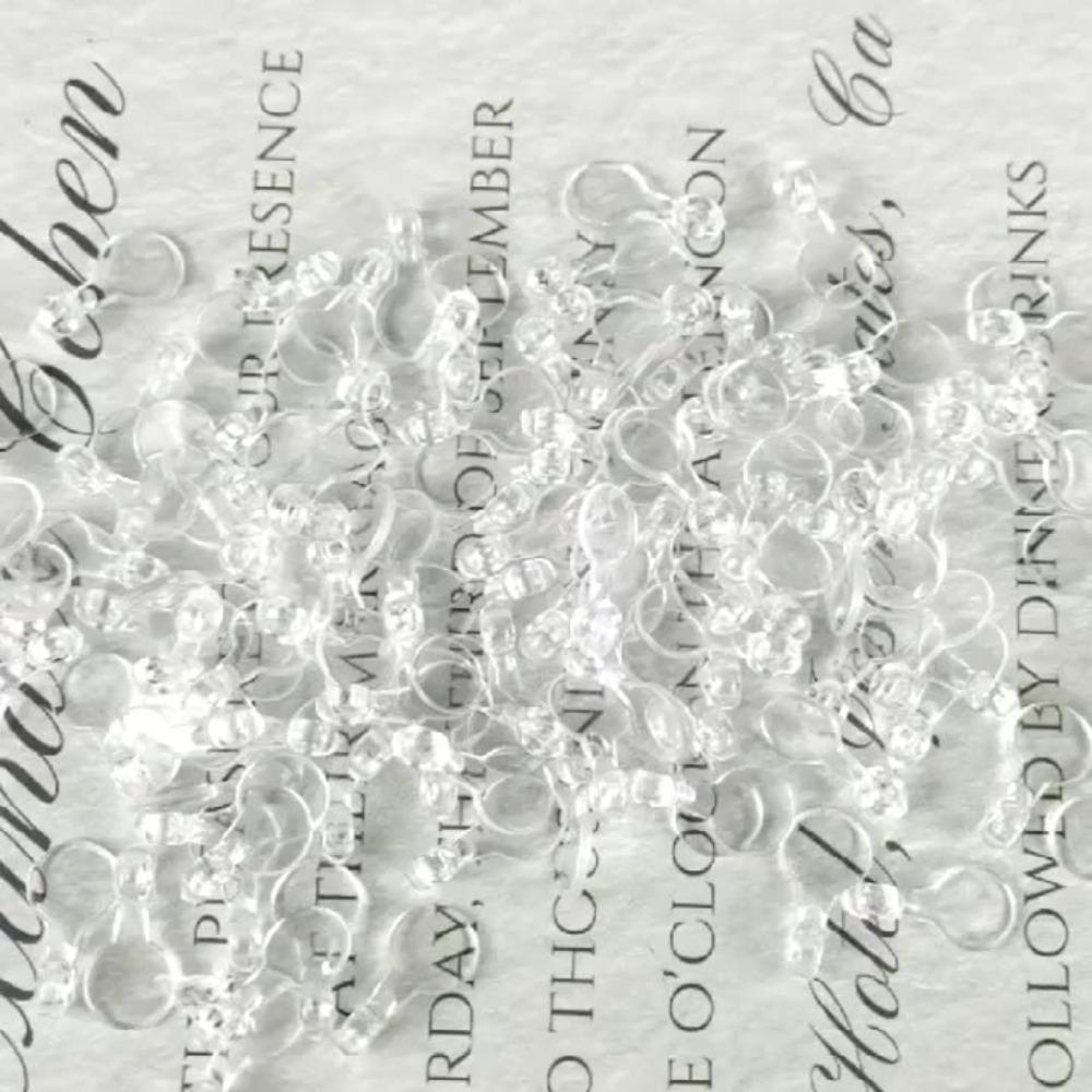 200pcs Oval Glue-on Flat Pad Bails Transparent Acrylic Transparent Cabochon Pendants  Home