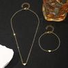 European and American Hot-selling Necklace Bracelet Set, Versatile Collarbone Chain, Heart-shaped Necklace Bracelet, Simple Peach Heart Item Jewelry