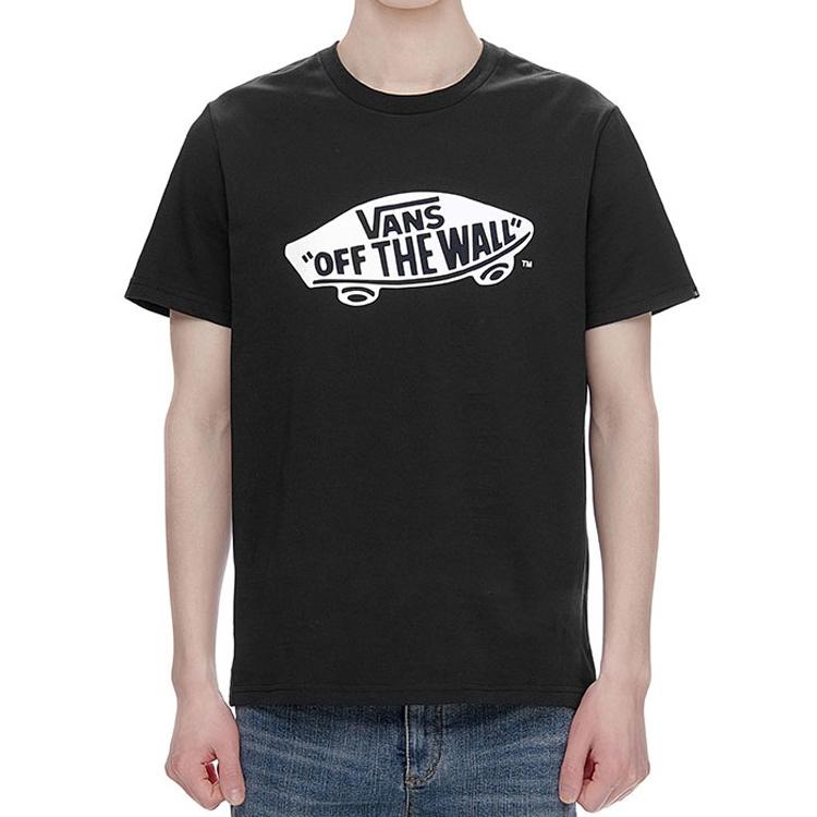 Vans Classic Print Short Sleeve T-shirt Unisex Tops Black VN0A4MM7BLK
