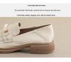 Vintage Pearl Loafers: Women's British-Style College Leather Slip-ons with Thick Soles
