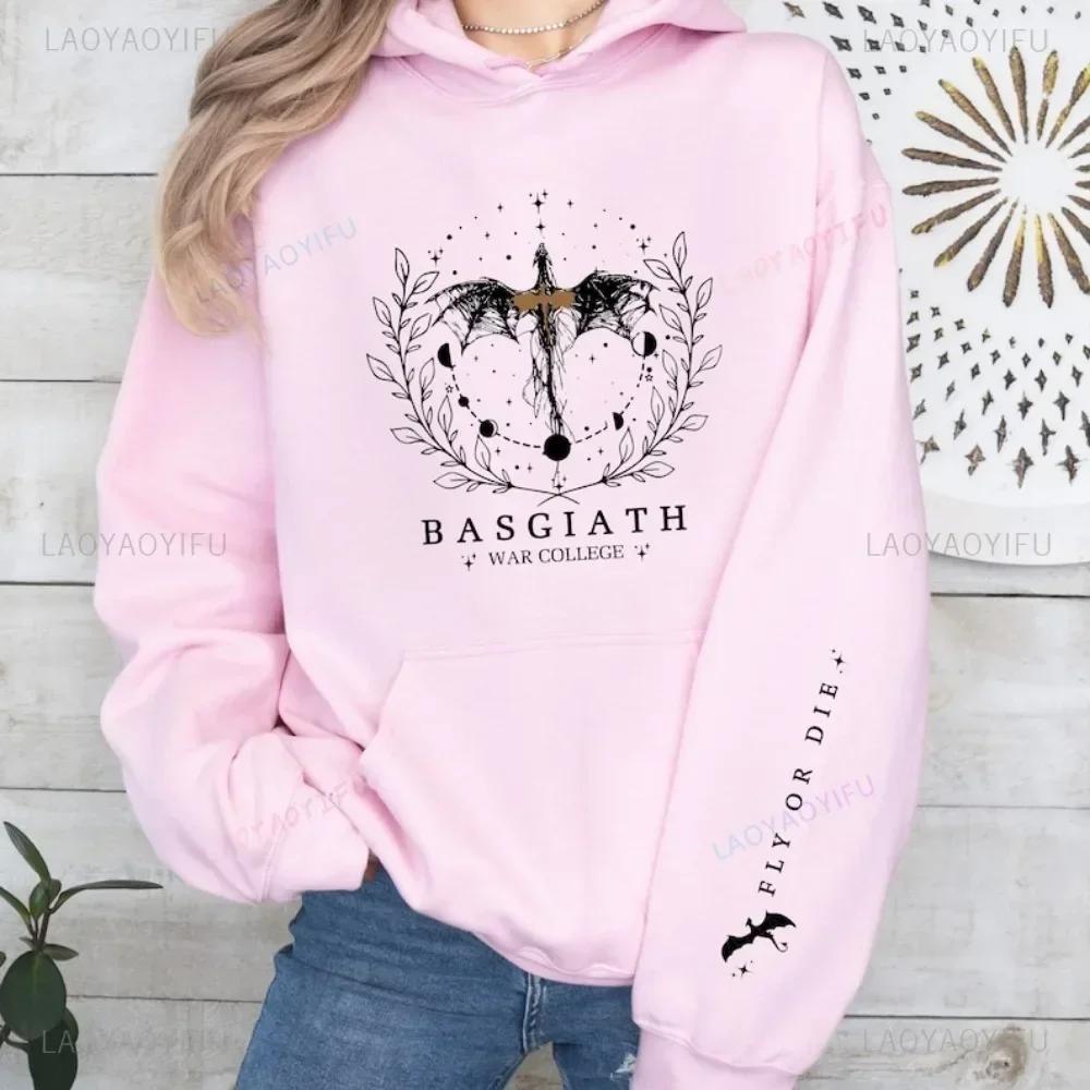 

2025 Women s Fall/Winter Hoodie Fourth Wing Sweatshirt Basgiath War College Dragon Knight Hoodie Fantasy Gift unisex Pullover 2XL