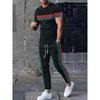Autumn Fashion Round Neck Short-sleeved Shirts And Casual Long Pants, Urban Street Loose And Casual Fashion Men's Set