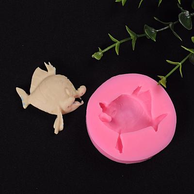 Molde de silicone peixe-palhaço, série marinha, molde para bolo, fondant, cozimento líquido, molde de chocolate diy