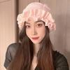 Womens Swim Cap for Long Hair Cute Korean Style Colorful Fabric Design Elegant Beach Photography Hot Spring Swimming Cap