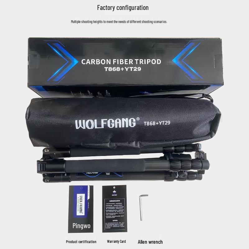 Wolfgang T868 Carbon Fiber Tripod with YT29 Ball Head