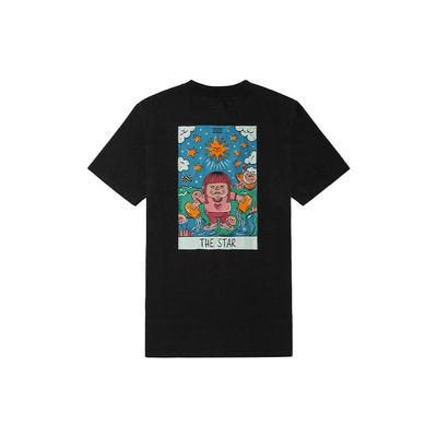 Vans T-shirt Unisex Manica Corta con Fantasia Divertente Cartone Animato Top Neri VN0A5H4SBLK