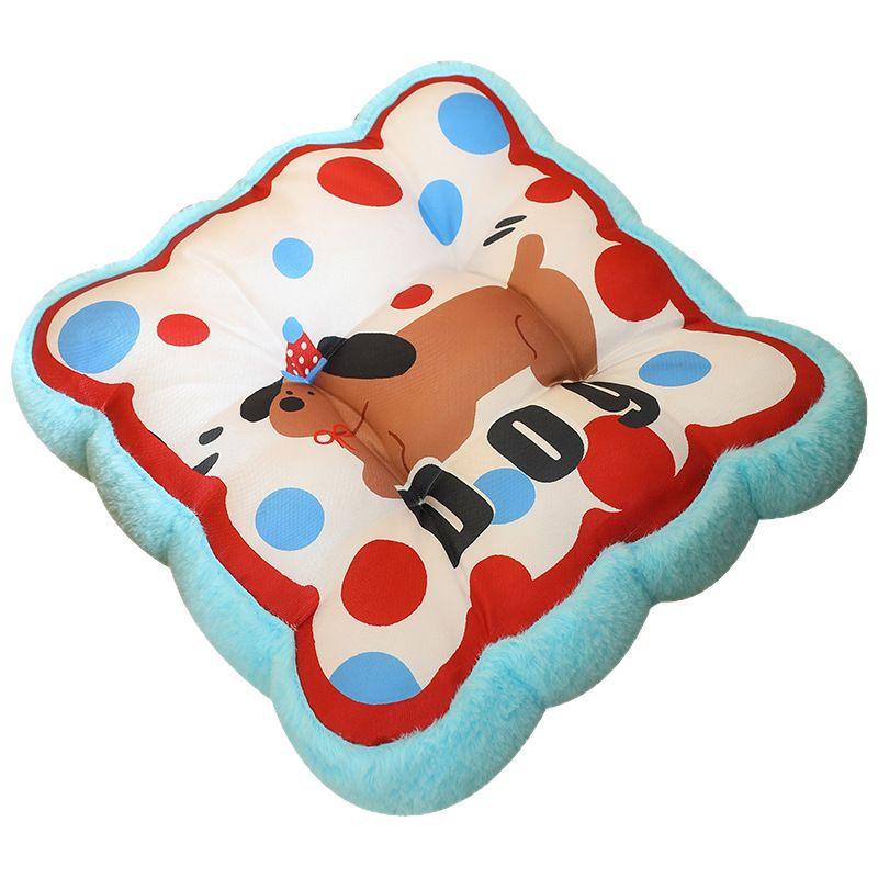 Multifunctional seat cushion Summer ice silk cushion Student office backrest Waist cute ice silk seat cushion