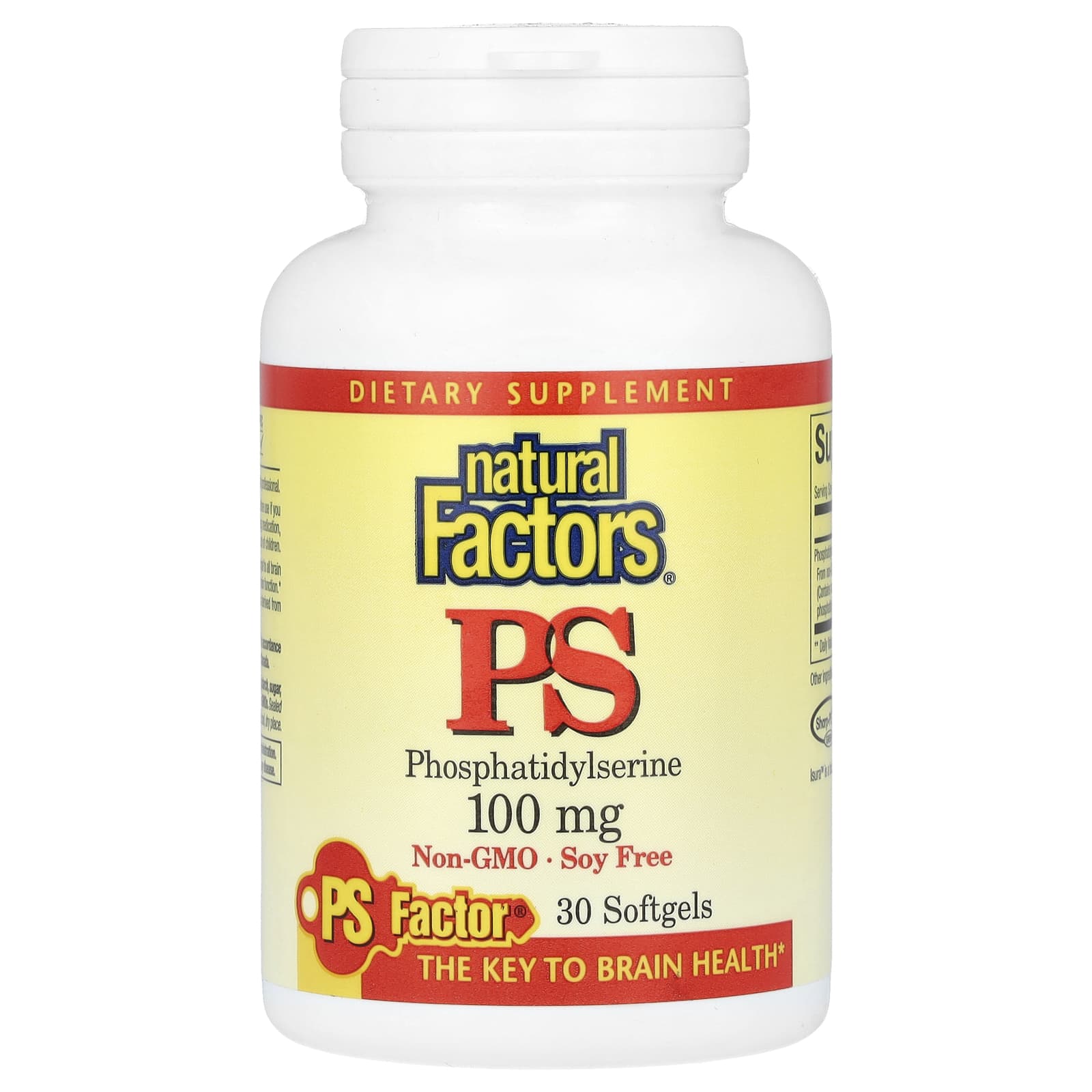 

Ps, Phosphatidylserine, 100Mg, 30 Softgels