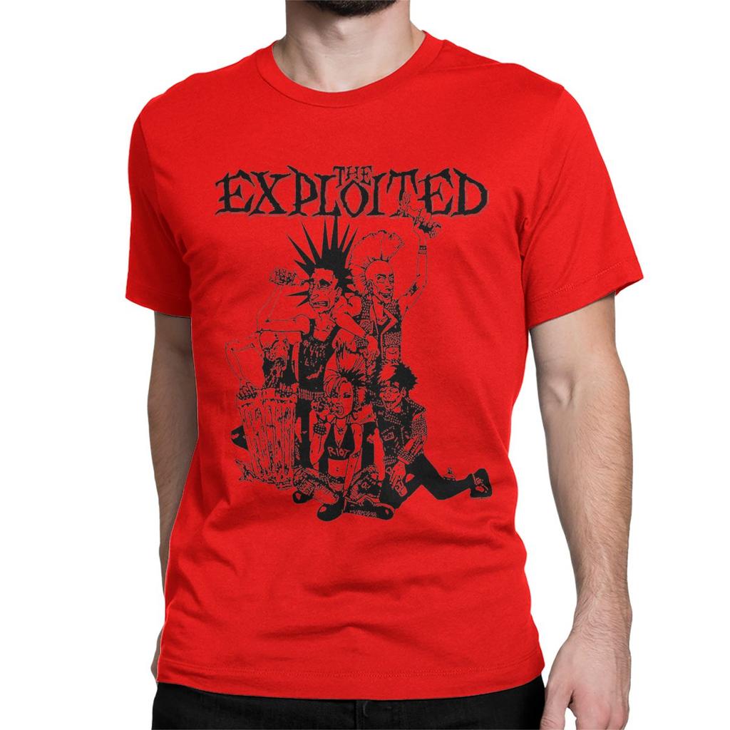 Vintage Punk Rock Band T-Shirts Men Women Round Collar Pure Cotton T Shirt The Exploited Short Sleeve Tees Birthday Clothes