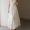 Off-White Spaghetti Strap A-Line Dress - Slim Fit, Summer 2026 Collection