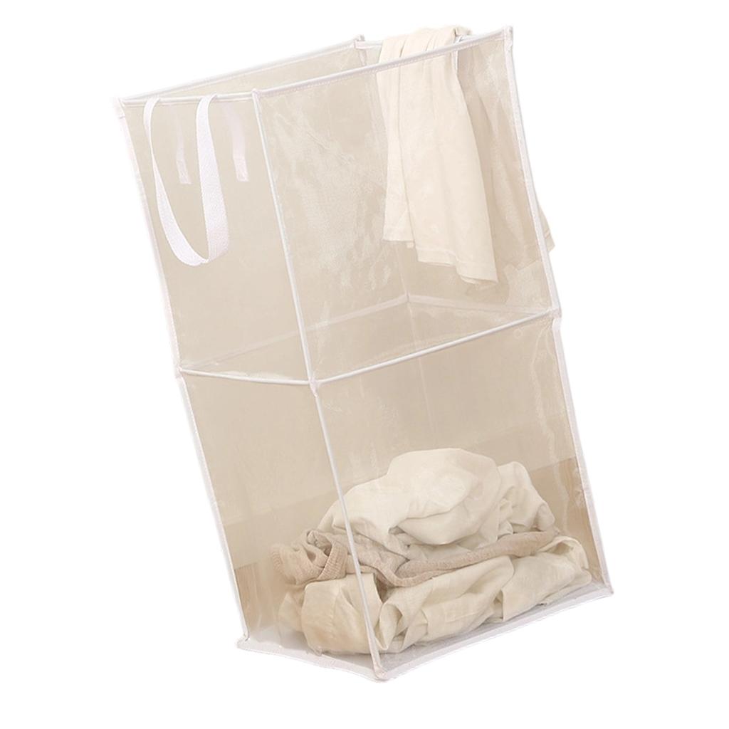 Stable High Capacity Foldable Laundry Basket Square Shape Anti Tip Laundry Hamper for Large Family Use