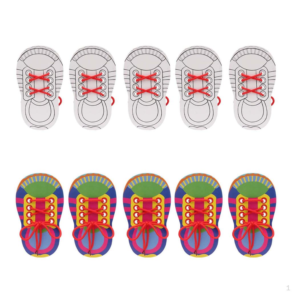 10 Pieces Baby Busy Board Montessori Toy Tie Shoelaces Toddlers Learning Cognitive