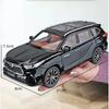 1/24 Toyota Highlander SUV 2023 Alloy Die Cast Toy Car Model Sound and Light Pull Back Children's Toy Collectibles Birthday Gift