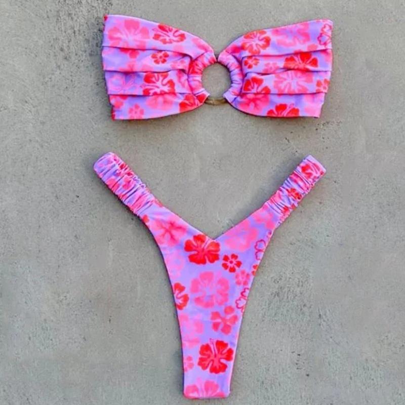 Micro Bikini Push Up Dámske Plavky Módna Potlač Bikini Súprava Rozdelený Plážový Oblek Leto 2026 Nové Plážové Oblečenie Dámske Plavky 2-dielne