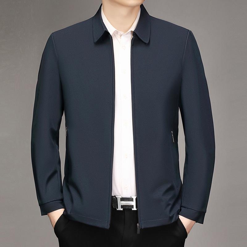 Men's 2026 Spring Short Lapel Jacket - Dad Style Business Casual Shirt