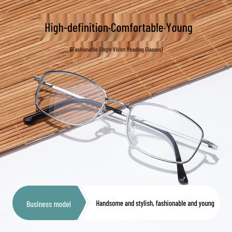 HD Ultralight Metal Full Frame Farsighted Reading Glasses for Men & Women – Fashionable & Comfortable