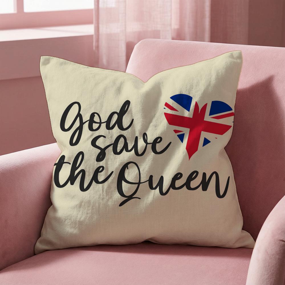 Marke S-Save the Queen Kissenbezug Mehrzweck-Kissenbezug für Zuhause & Auto - Wendbar, Weich & Langlebig für den täglichen Gebrauch