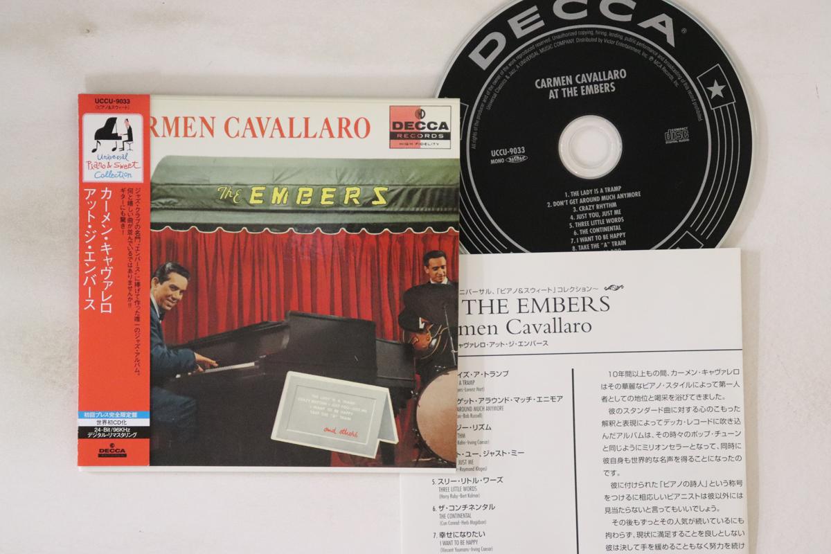 

CD CARMEN CAVALLARO - At The Embers UCCU9033 DECCA 2003 Japan Obi Jazz Used