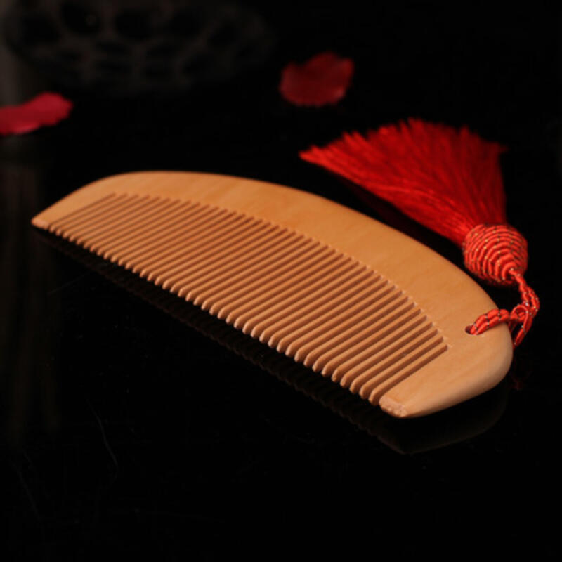 Traditional craft peach wood comb