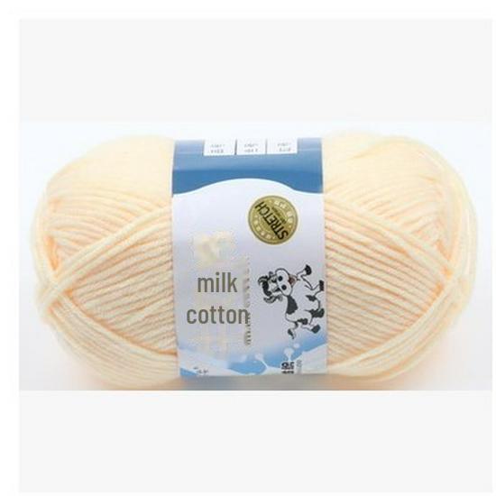 Milk Cotton Yarn Set for DIY Projects: Scarf, Crochet Slippers, Hand-Woven Bags