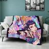1PC Kpop Demon Hunters Patterned Flannel Blanket Suitable For All Seasons For Home Decor Warmth And Comfort Gifts Holiday Present