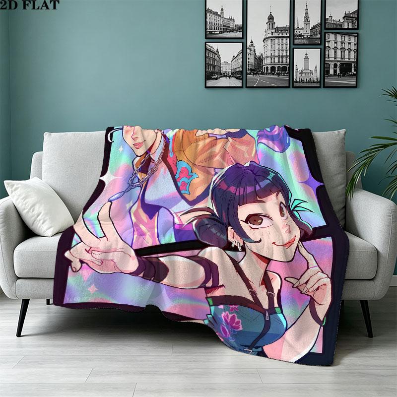 1PC Kpop Demon Hunters Patterned Flannel Blanket Suitable For All Seasons For Home Decor Warmth And Comfort Gifts Holiday Present
