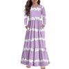 Maxikleid für Mädchen, lässige Urlaubskleider - Langarmkleid mit Taschen für 4-14J