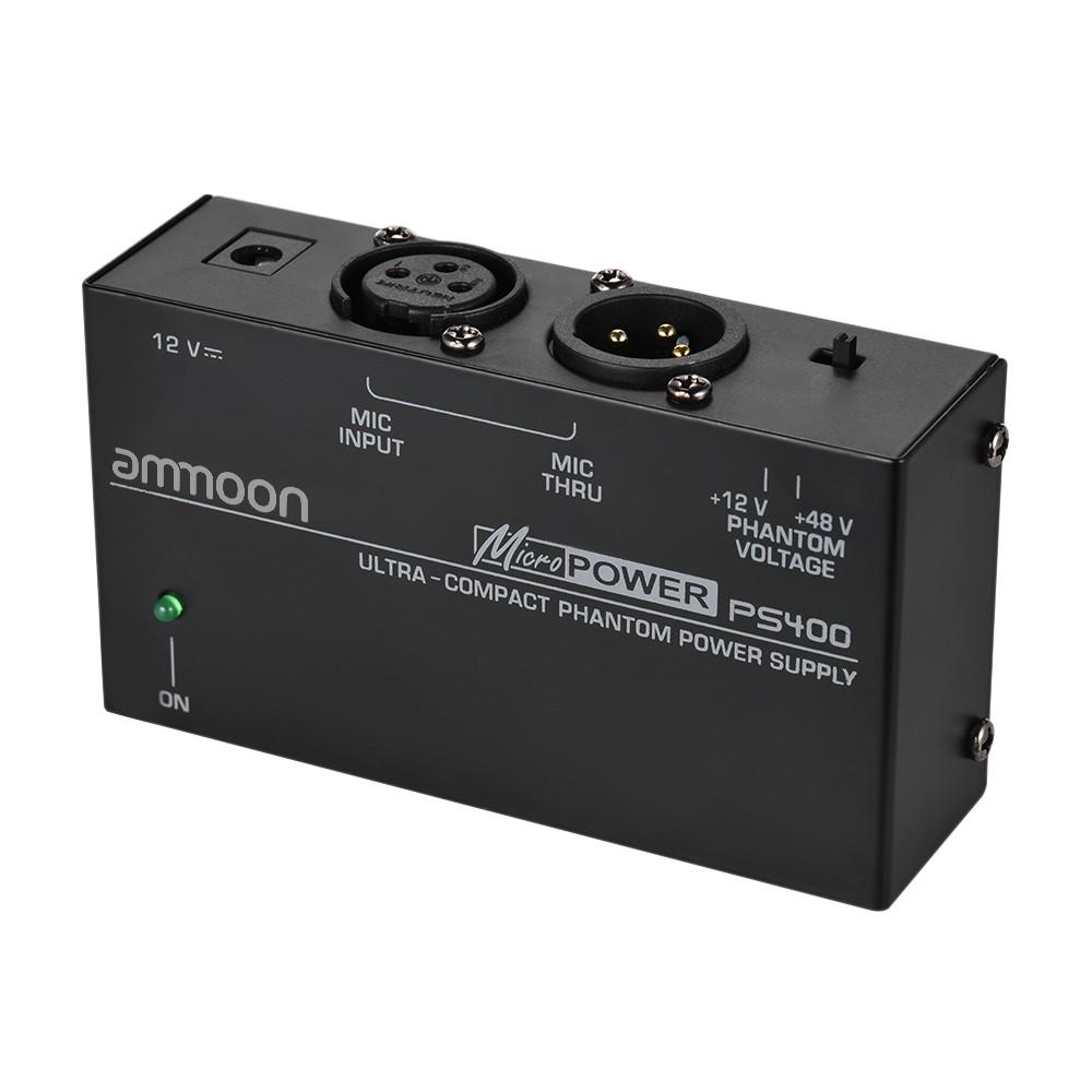 Buy Ammoon Condenser Microphone Phantom Power Supply +12V