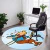1 STKS Kuifje Kantoor Rond Tapijt, Antislip, Zacht en Duurzaam Kantoortapijt voor Interieurdecoratie, Perfect voor Kantoor, Mooie Decoratie