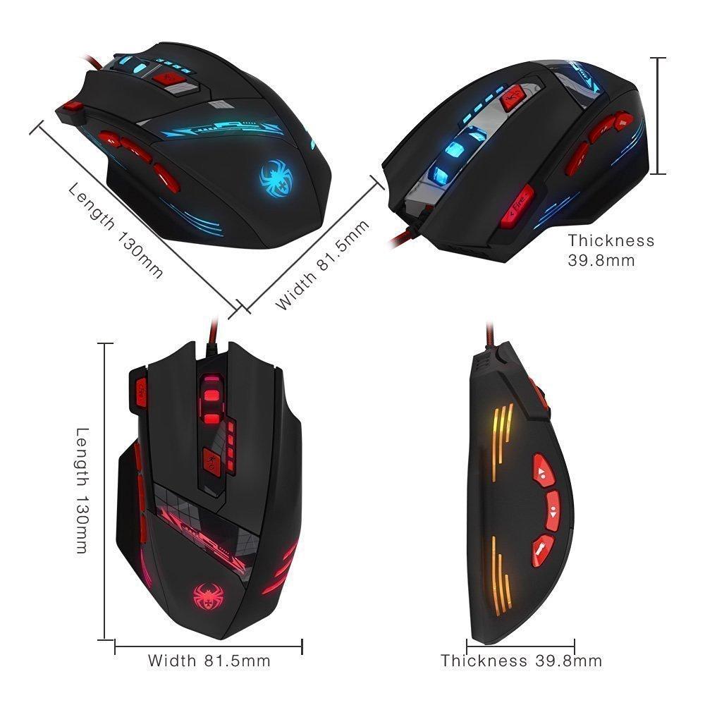 Nova Wired Gaming 9200 DPI 8 Programmable RGB High Ergonomic Optical Gaming Durable for Gaming and Office Windows Compatible (Black) Mouse,