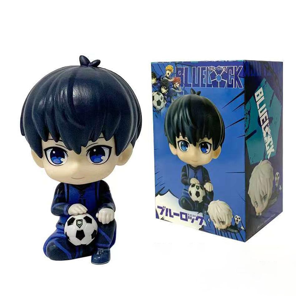 Blue Lock Kawaii Nagi Yisagi Isagi Yoichi Sedící Akční Figurka Panenka Stolní Model Anime Periferie Kreativní Dárek k Narozeninám Hračka