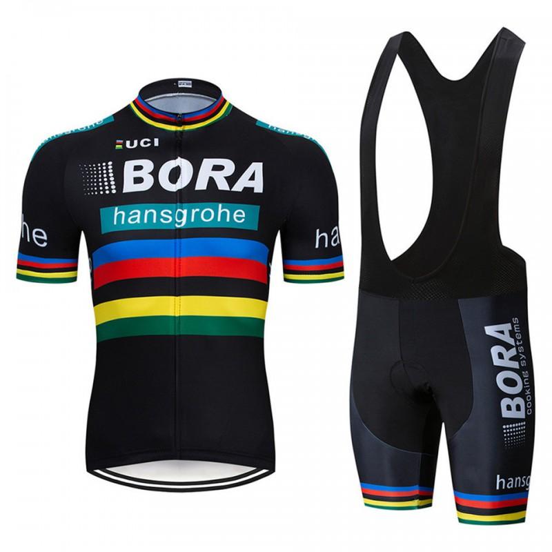Mens Cycling Jersey Bib Shorts Set Breathable Mesh Bike Outfit Road