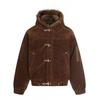 Mens Thick Warm Hooded Cotton Coat With Fur Collar Loose Fit Winter Casual Streetwear