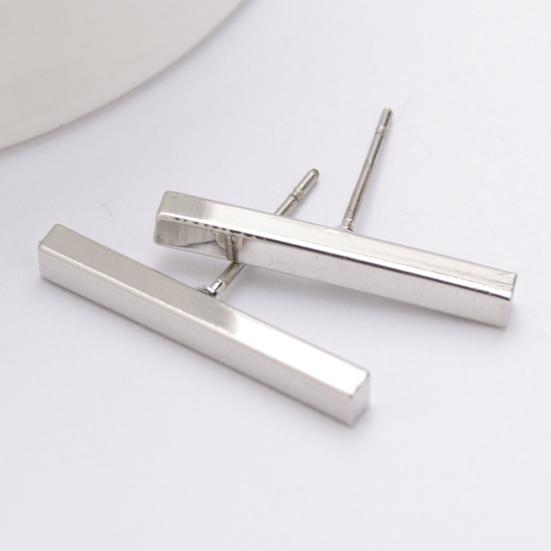 Women Men Fashion T Bar Alloy Ear Stud Earrings Party Jewelry Birthday Gift