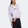 adidas Neo Color Block Long Sleeve Hooded Jacket Women Jackets Light-Purple H45100