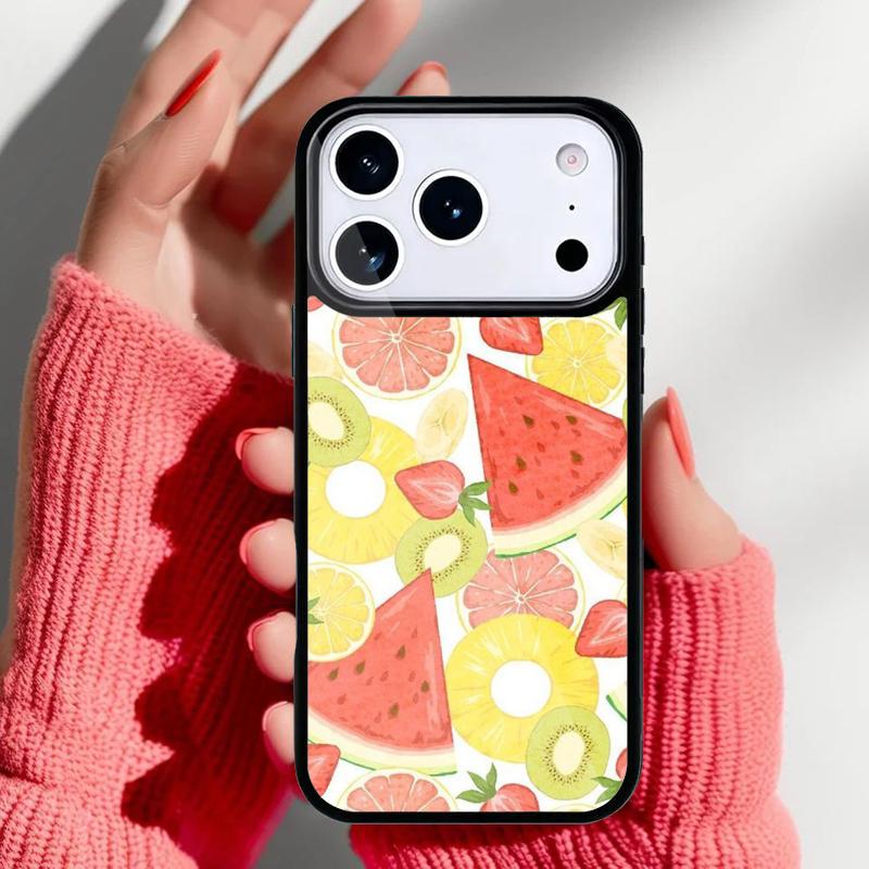 Watermelon Face - Cute Cartoon Phone Case for iPhone 17 Air 16e 15 14 13 Pro Max Back Cover for 12 11 Pro Coque