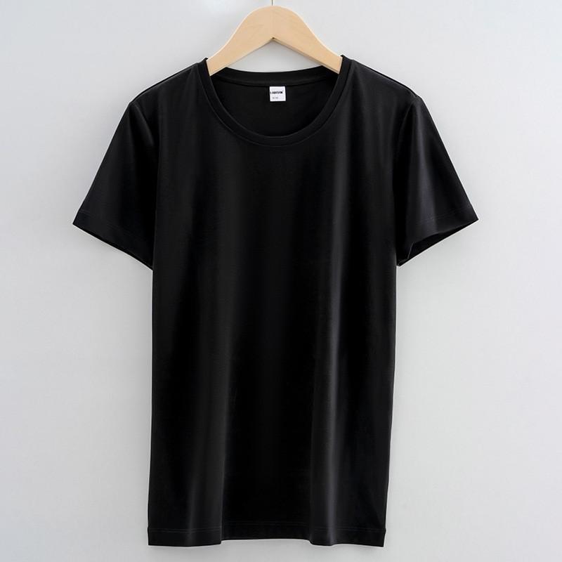 Silk Cotton T Shirt For Women Summer Breathable Casual Relaxed Fit Plain Style
