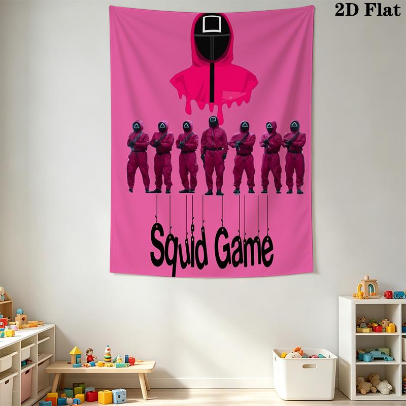 Squid Game print Pattern Home Decor Tapestry, Wall Hanging, Decorative RV Wall Cloth.ZGT0914327