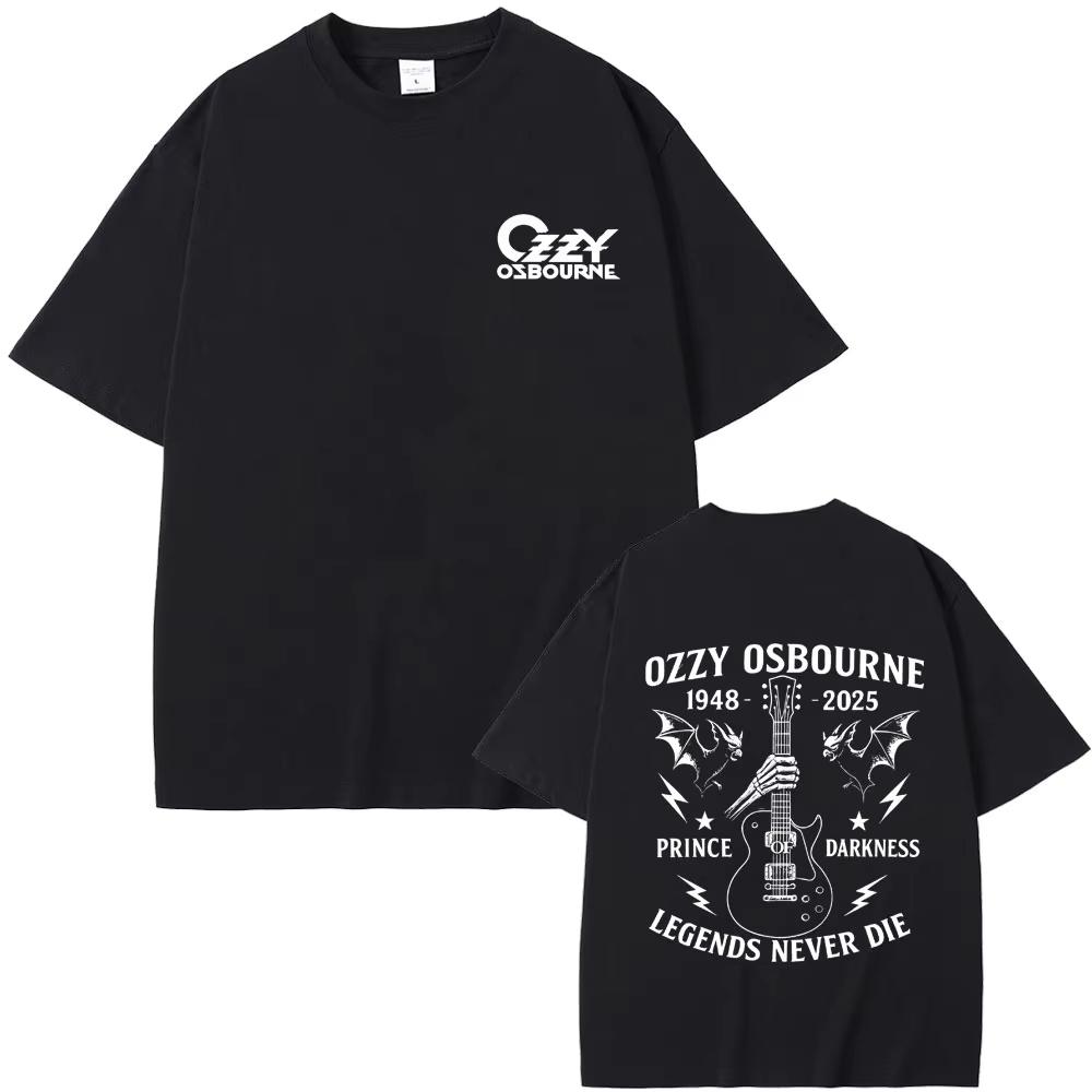 

Heavy Metal Rock Band Black Sabbath Ozzy Osbourne Legends Never Die Merch T Shirts Men s Women S