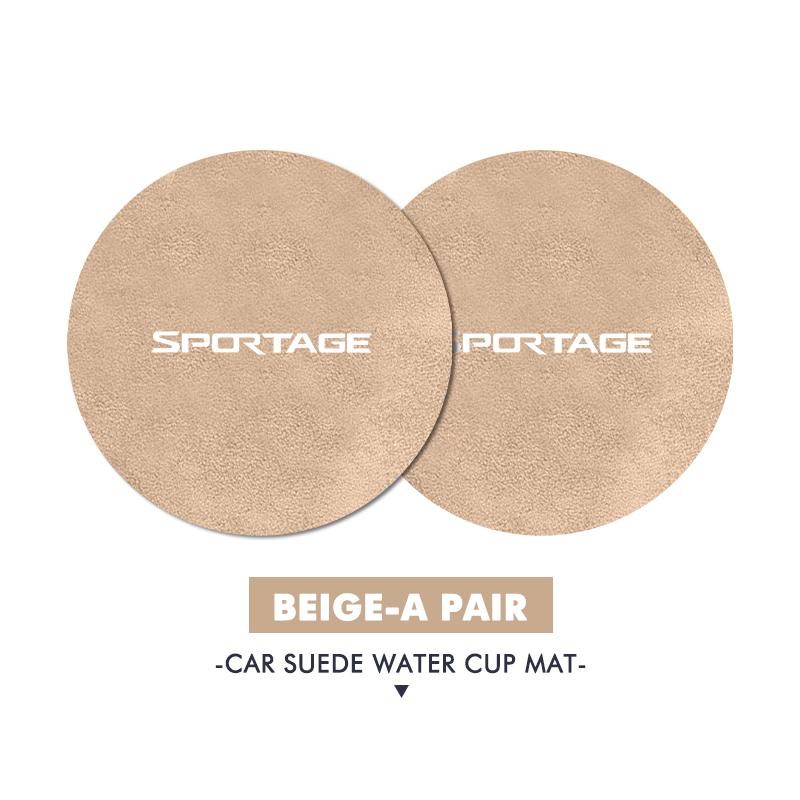 For KIA 2pcs Car Coaster Water Cup Bottle Holder Anti-slip Pad Mat Sportage Ceed Sorento Niro Cadenza Proceed Sephia