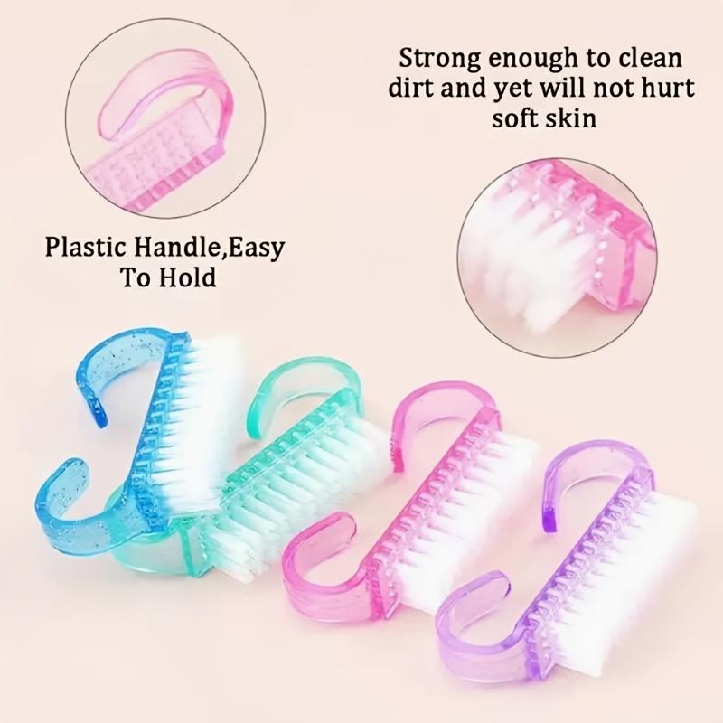 12 Stück Griff Nagelfeile, Nagelfeilen Hand Fingernagelbürste Reiniger Schrubb-Set Pediküre für Zehen und Nägel Männer Frauen