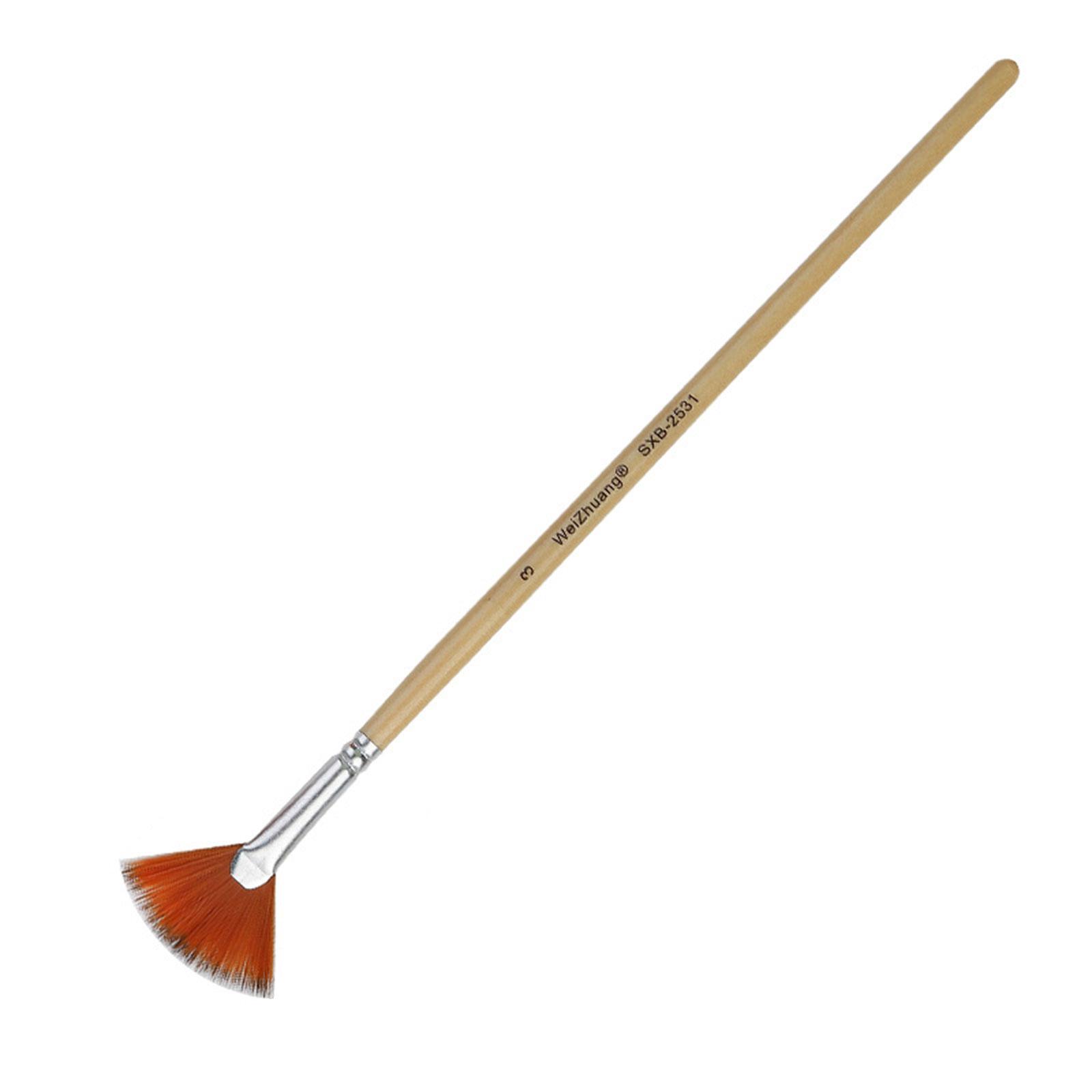 

Кисть с веерным наконечником Профессиональная кисть для акварели для начинающих Акриловая гуашь Акварельная живопись Миниатюры 3