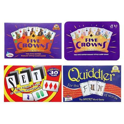 Five Crowns: English Card & Board Game Set, Including Quiddler & Wizard