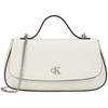 Elegant Commuter Letter Shoulder Chain Mixed Material Tote Bag Small Women Handbags Lily-White 4F3282G-FUP