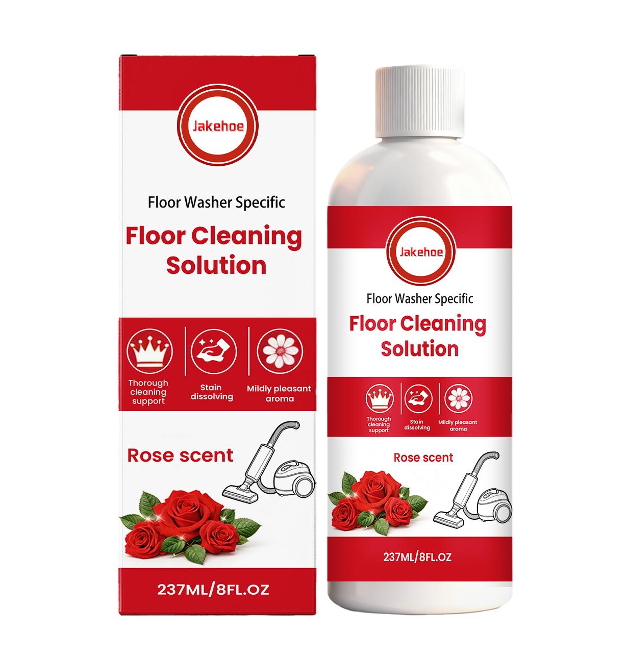 Jakehoe rose-scented floor cleaning liquid floor tile universal household floor daily stain care and maintenance fragrance cleaner 237ml