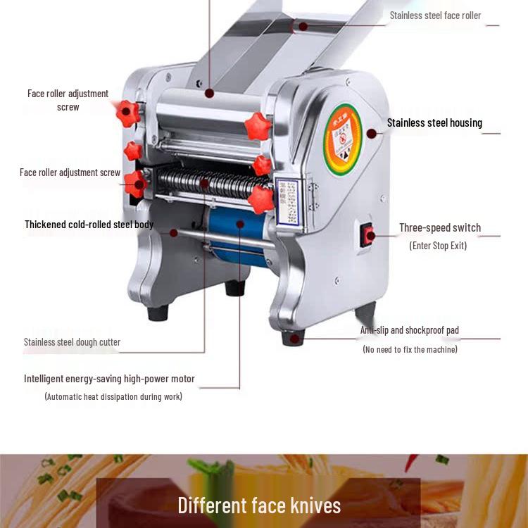 Elektrische Teigpresse aus Edelstahl: Automatischer Nudelbereiter & Multifunktionale Teigtaschenhautmaschine