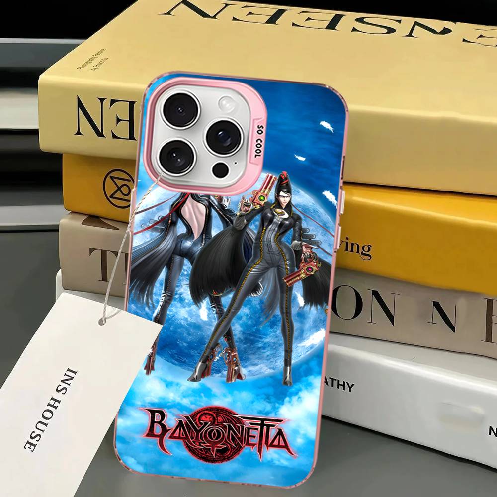 Game Bayonetta Anime Phone Case Color Silver Shell For LPhone 17 16 16e 15 14 13 12 11 Pro Max Plus