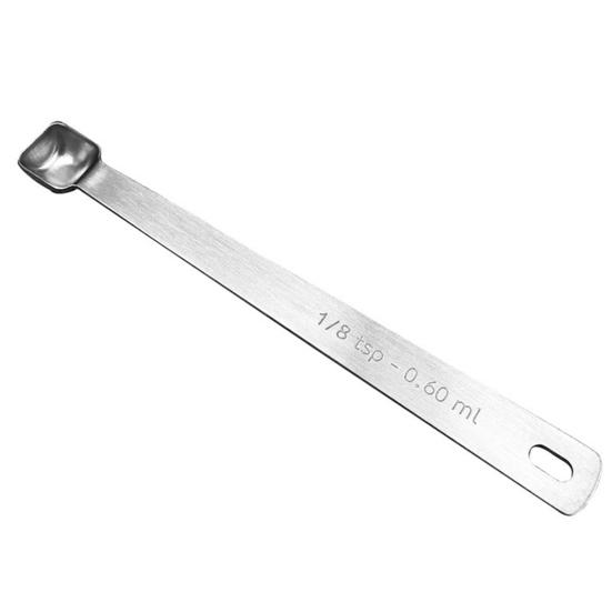 1 Set Measuring Spoon Food Grade Polished Surface Rustproof High Precise Clear Scale Stainless Steel Seasoning Spice