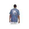 Adidas Worldwide Hoops City Letter Print Outdoor Casual Sports Crew Neck Short Sleeve T-Shirt Men Tops Blue JE3756
