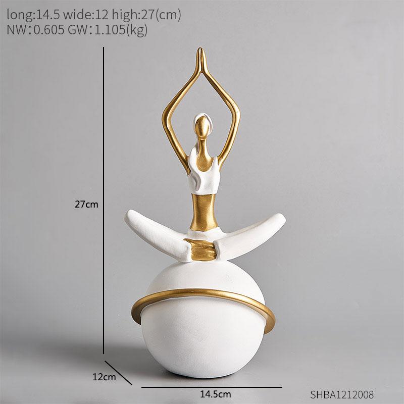 Nordic Style Girl Resin Decoration Interior Character Decoration Accessories Desktop Creative Model Character Sculpture Gift